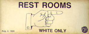 White Only Rest Rooms