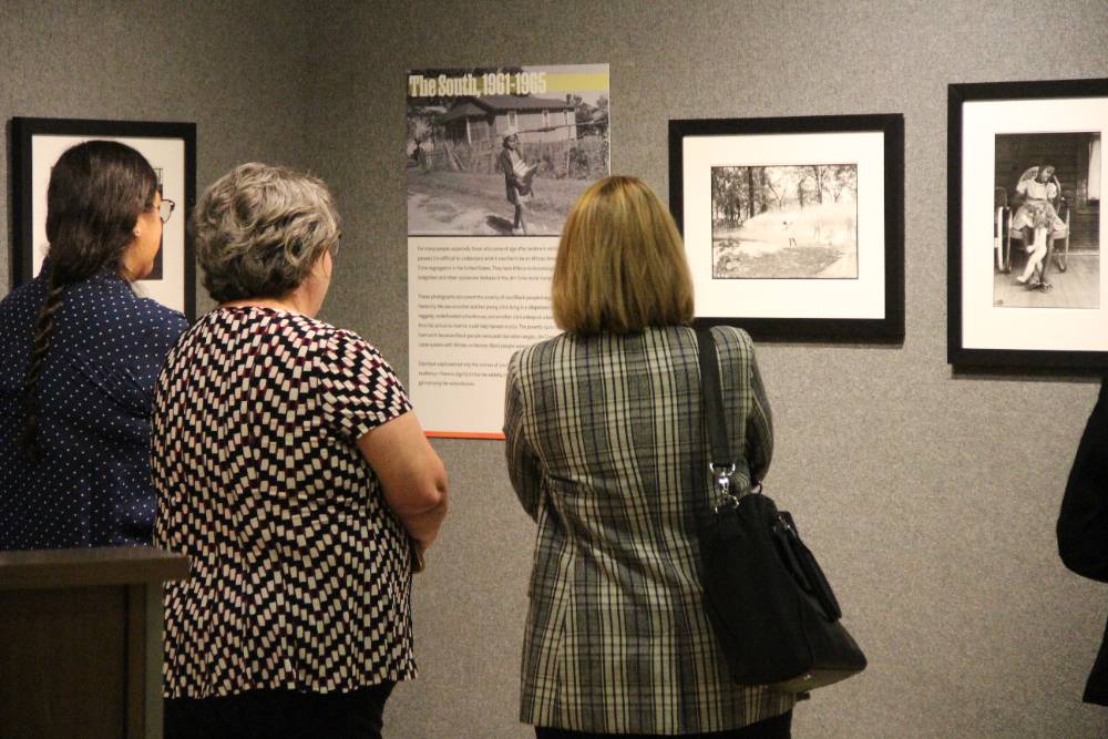 visitors in exhibit