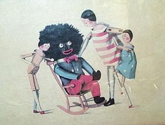 Golliwog in chair
