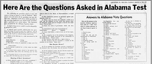 Alabama literacy test image