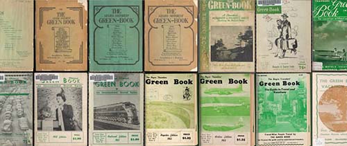 Collage of copies of the Green Book
