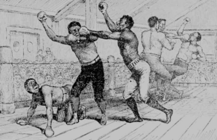 black and white people fighting